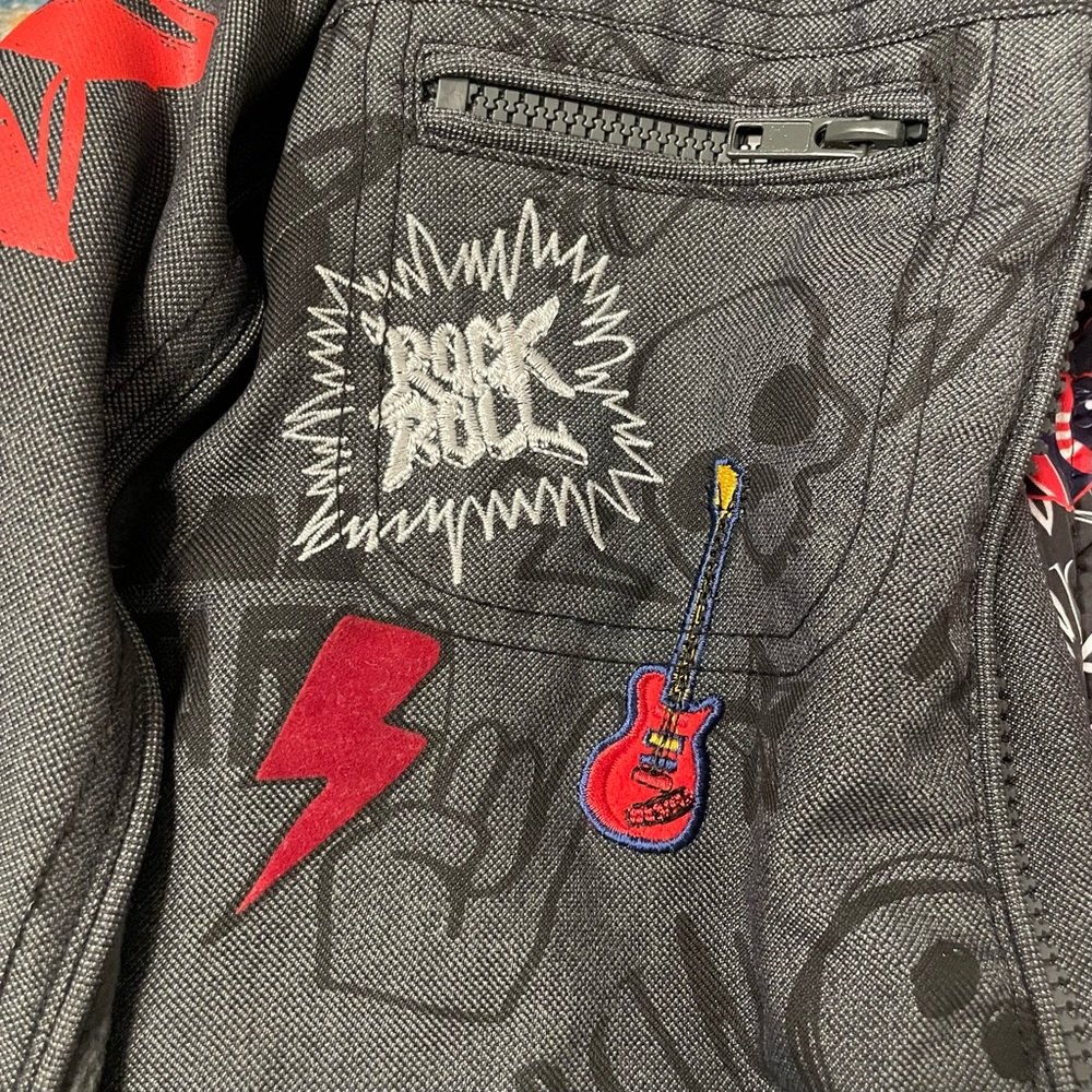 Size 12 Desigual Super Cool NWT Jacket « Rock & Roll Astronaut » - Picture 7 of 12